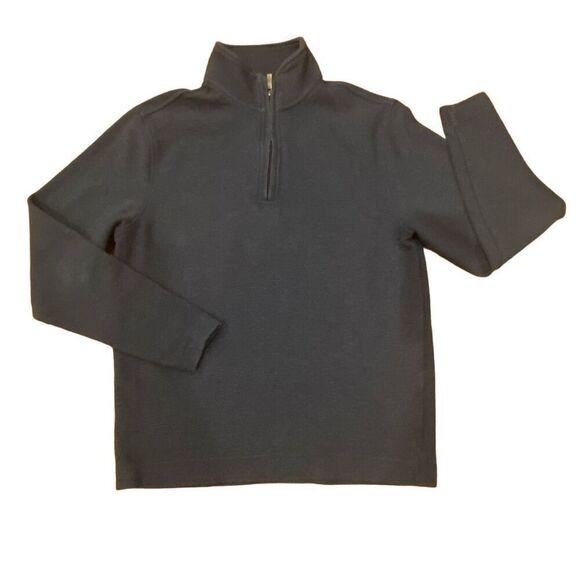 Van Heusen Flex Gray Ribbed Quarter Zip Mens Activewear Pullover Shirt Size Smal - Picture 1 of 12